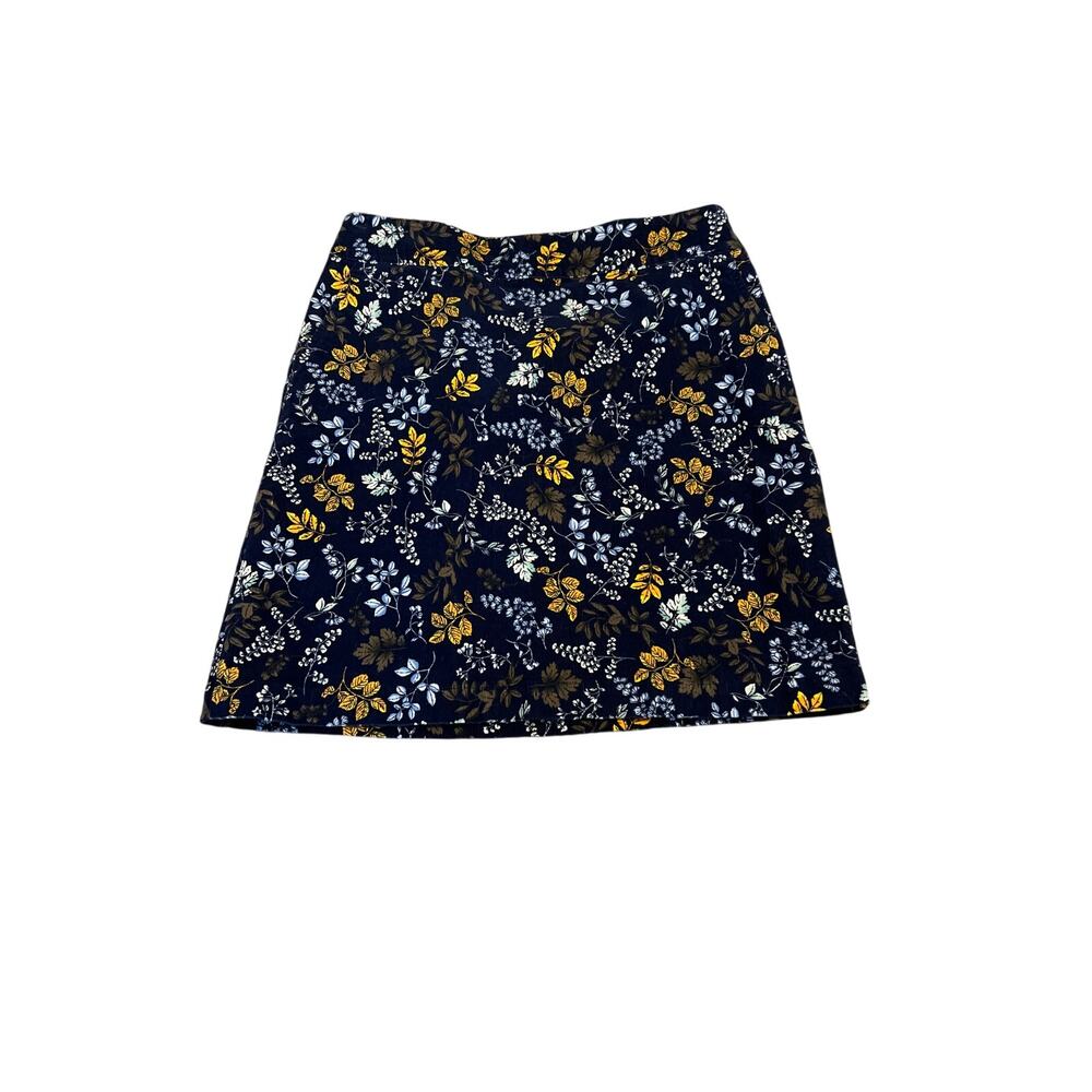 Talbots women’s skirt corduroy size 10 blue side zip with pockets